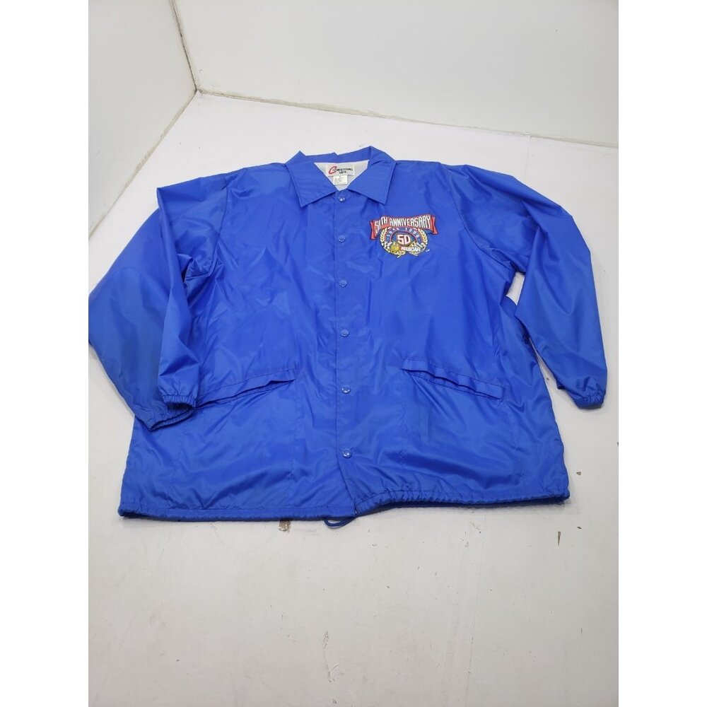 VTG Nascar 50th Anniversary 1998 Racing Competitors View Blue Windbreaker Jacket